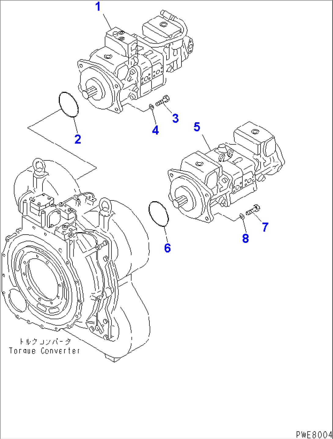 HYDRAULIC PUMP (LOADER PUMP AND SWITCH PUMP) (ACTIVE WORKING)(#54001-)