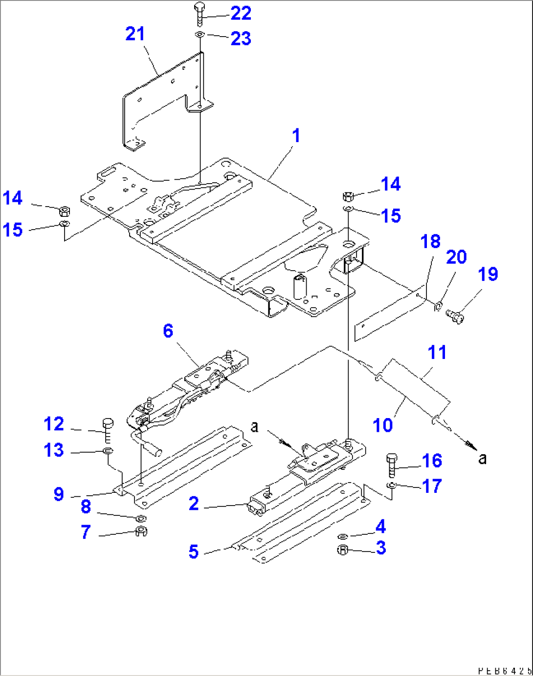 FLOOR FRAME (LEFT STAND) (BASE)(#10354-11999)