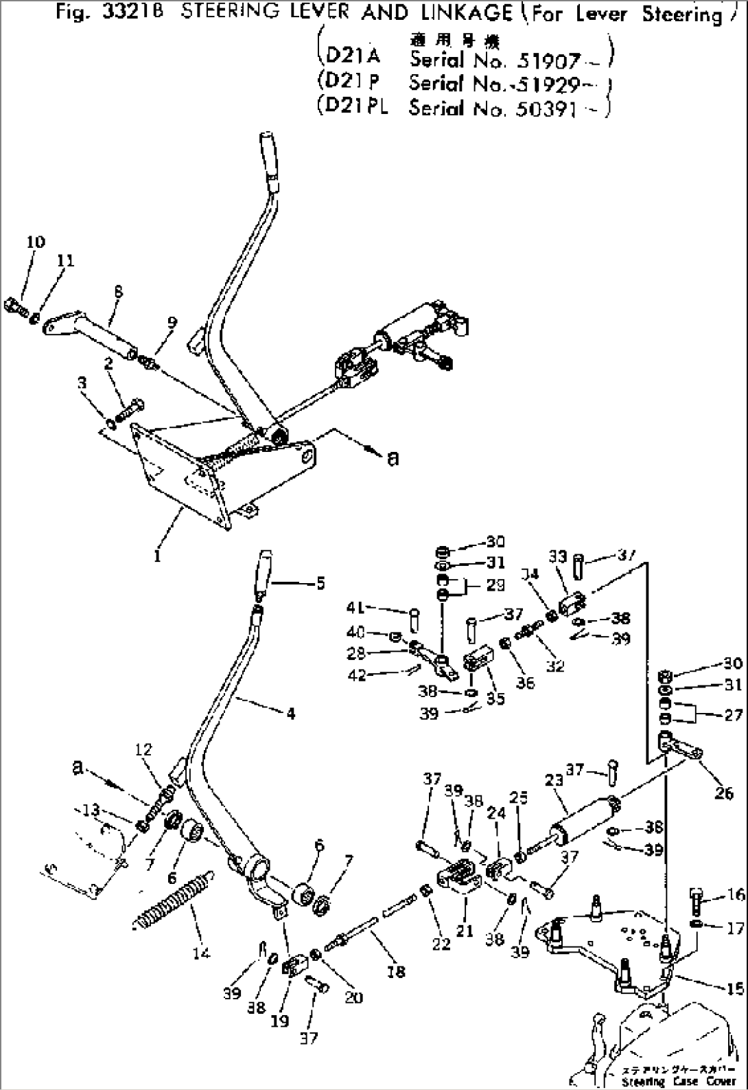 STEERING LEVER AND LINKAGE (FOR LEVER STEERING)(#50391-)