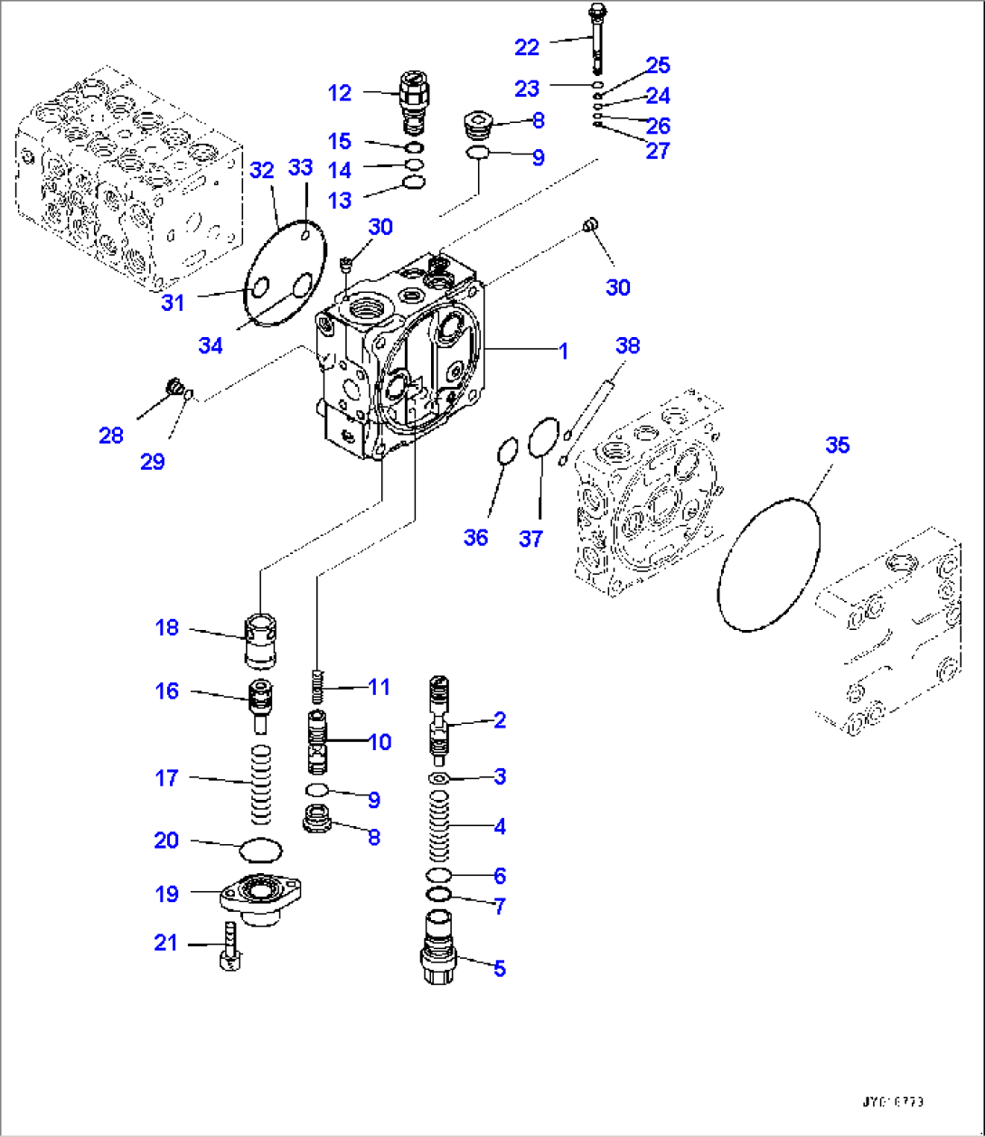 Fender, Control Valve, 5-Valve (8/12) (#1001-)