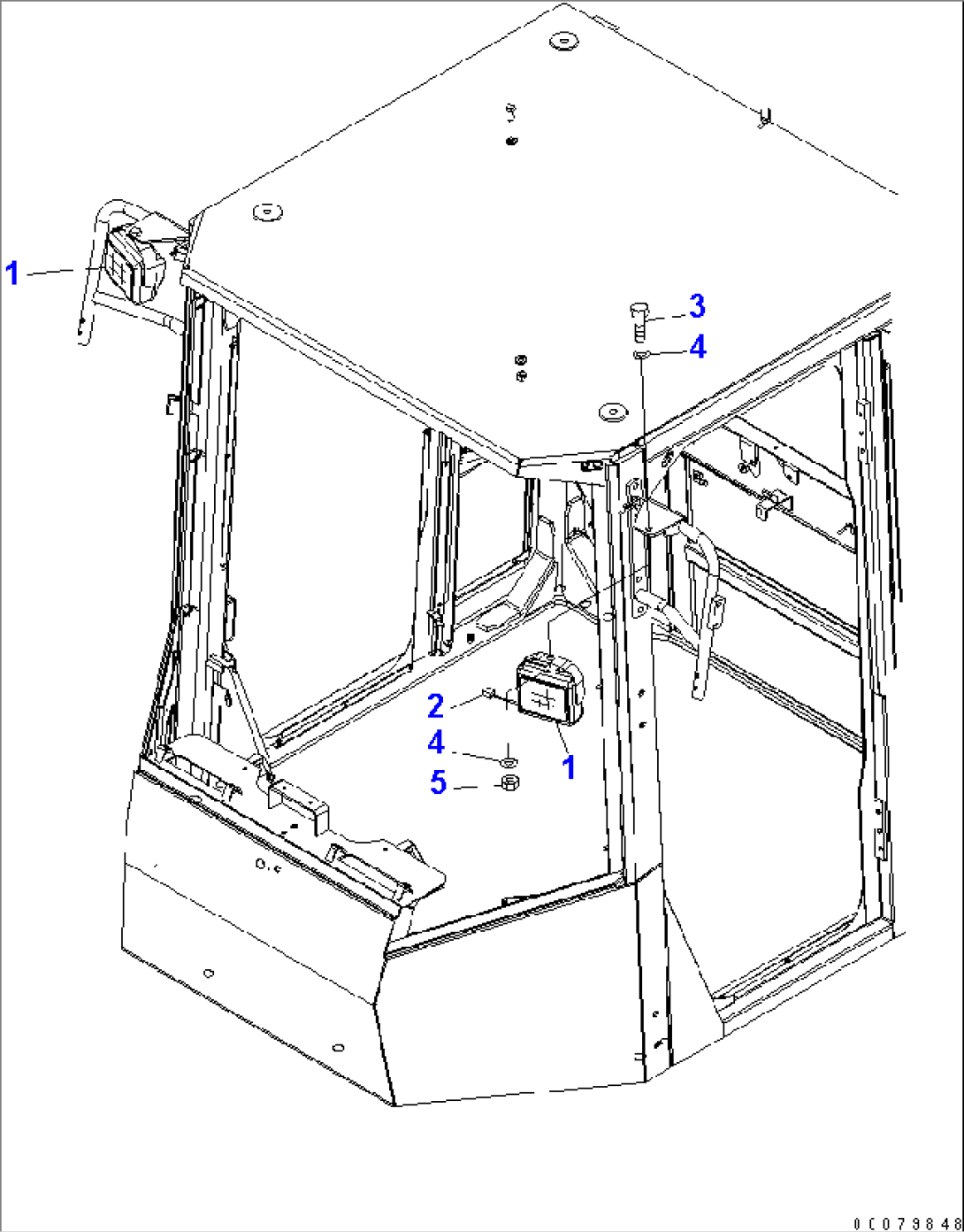 ROPS CAB (FRITZMEIER) (WORKING LAMP)(#A37047-)