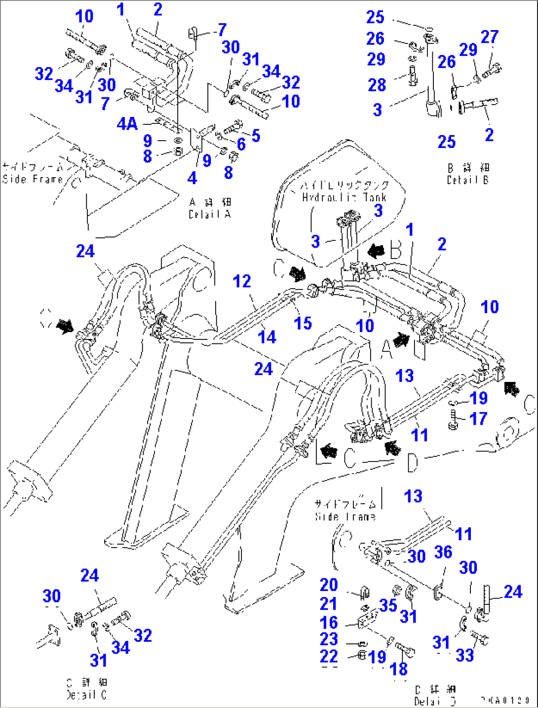 HYDRAULIC OIL PIPING (3/3)