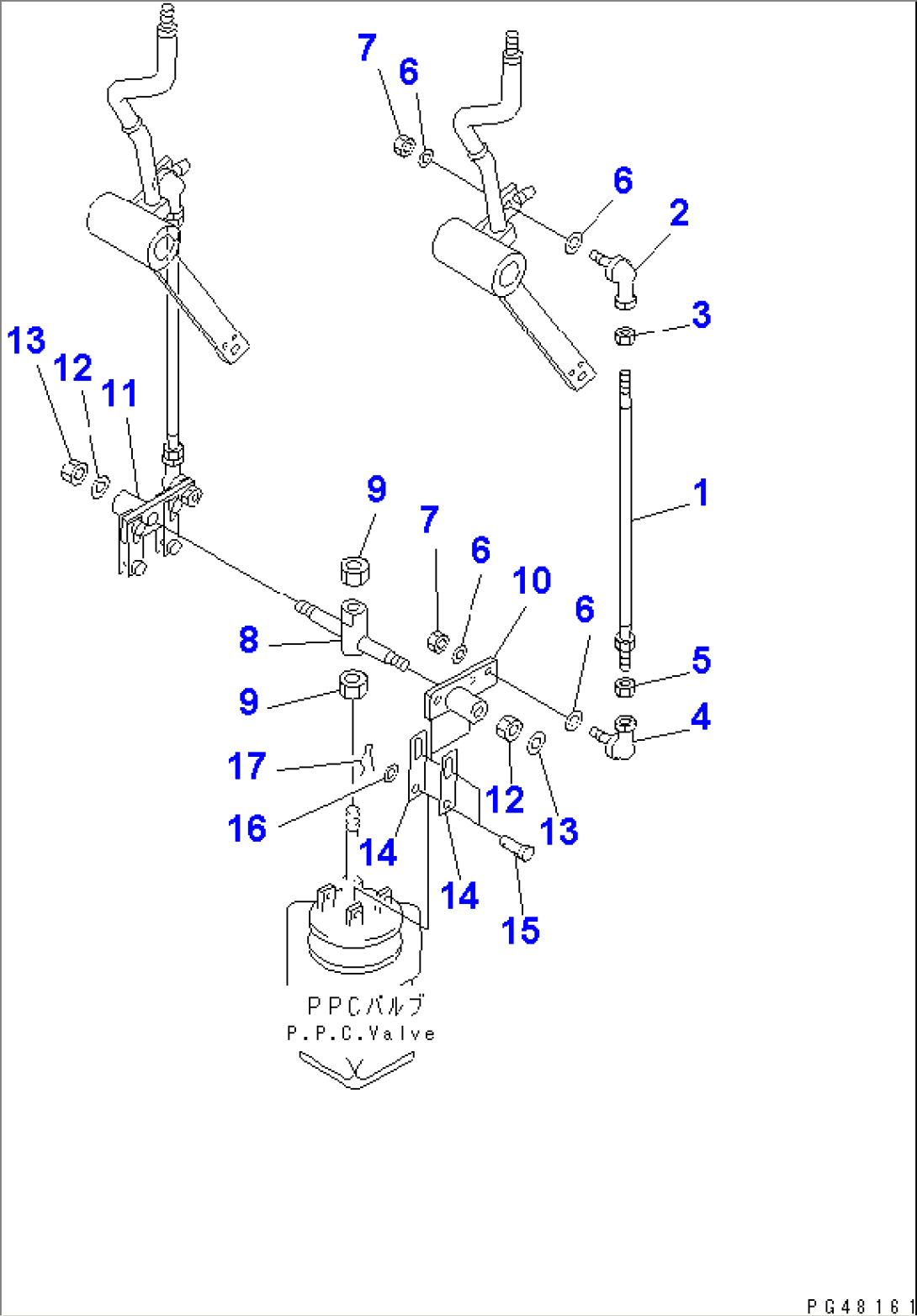 WORK EQUIPMENT CONTROL LINKAGE(#50001-)