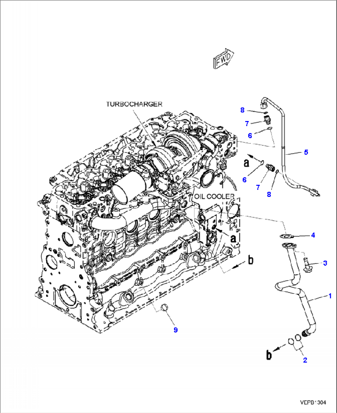 A1120-A2C5 TURBOCHARGER OIL PIPING