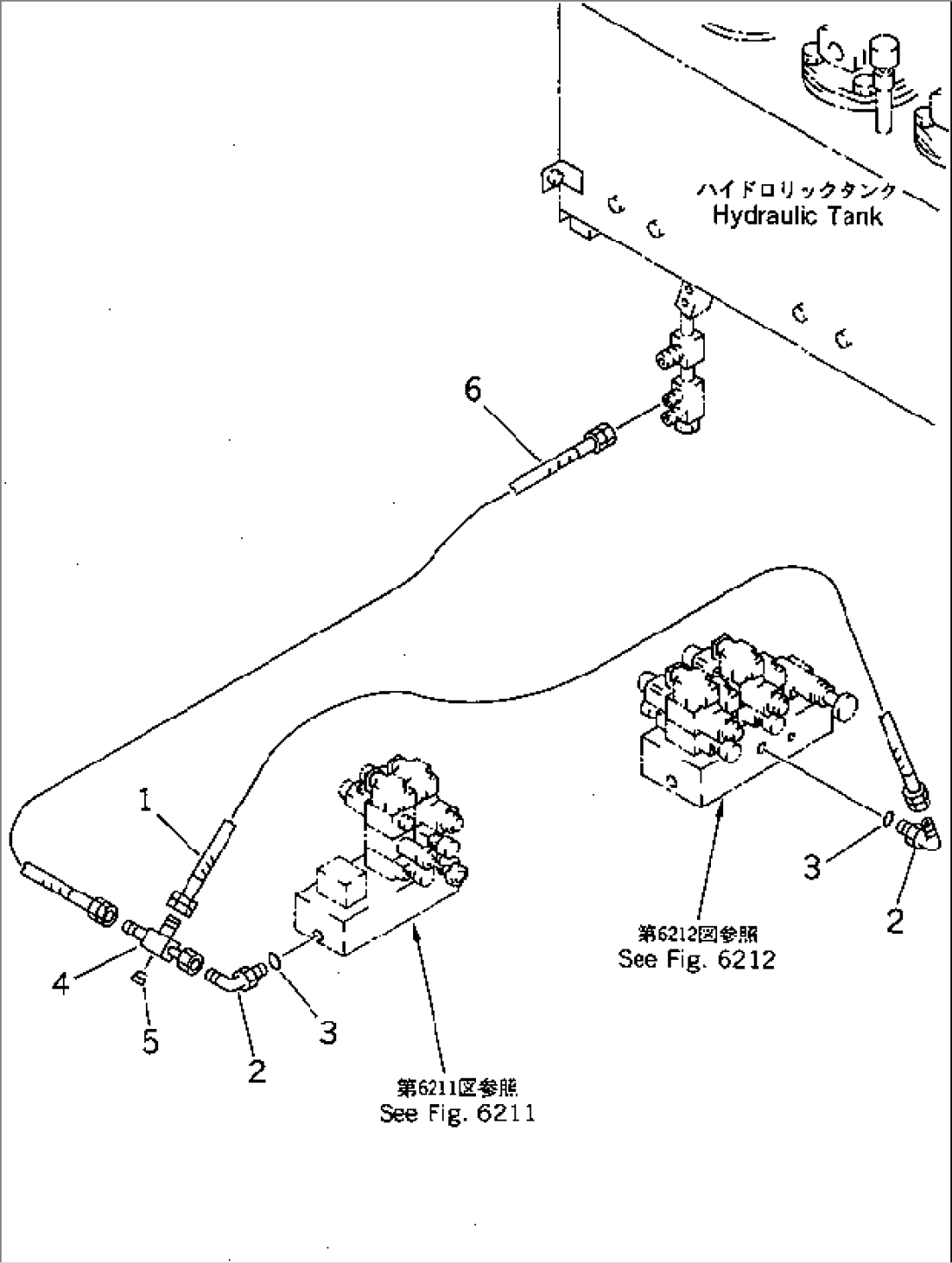 HYDRAULIC PIPING (GATE AND DOOR CONTROL VALVE DRAIN)