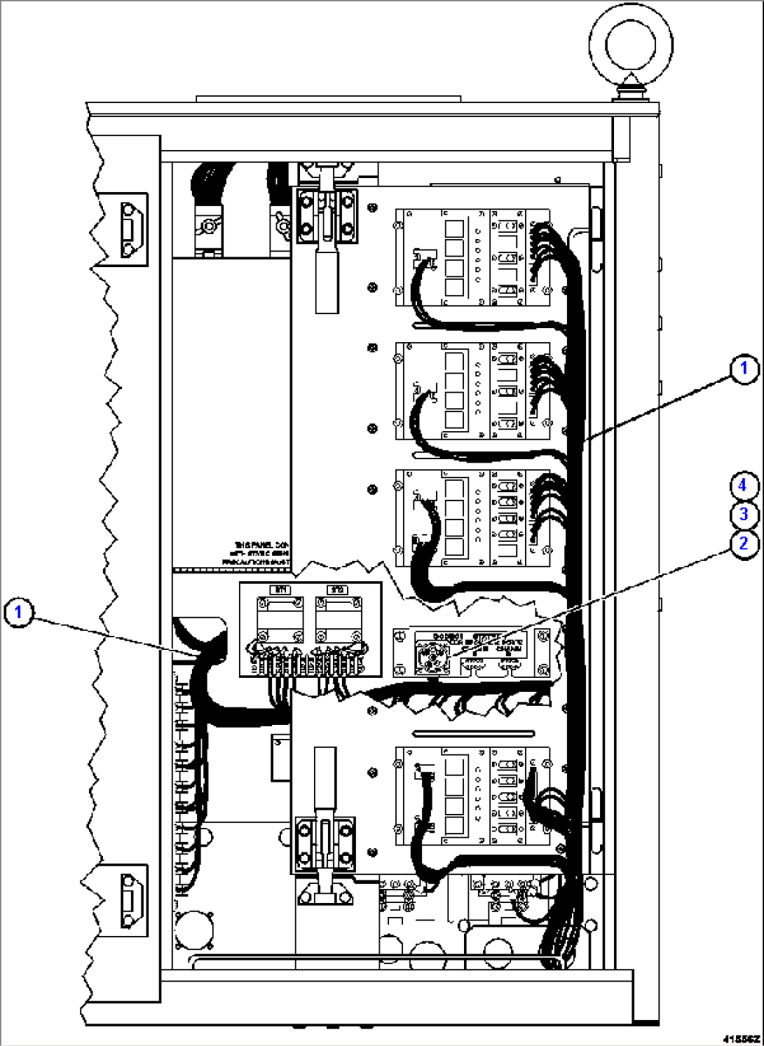 CONTROL CABINET - RIGHT DOOR WIRING