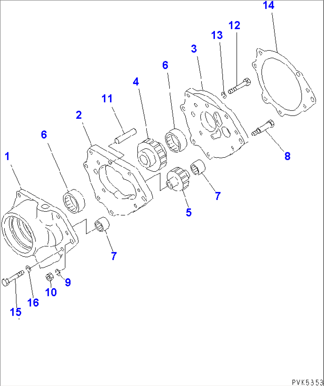 TRANSMISSION (F3-R3) (PUMP)