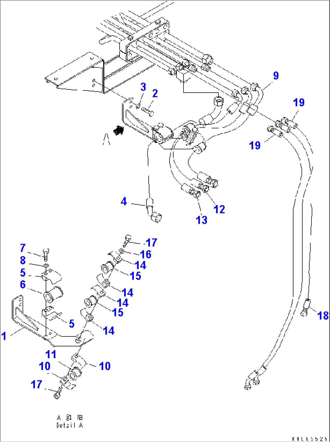 BRAKE LINE (CAB HOOD)(#7169-)