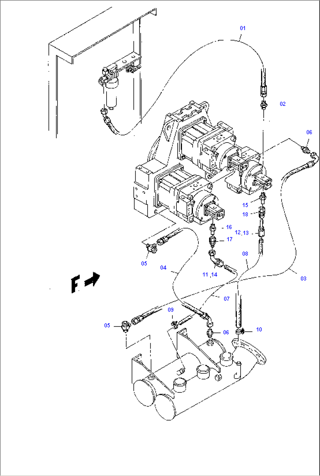 Lube Oil Lines for Pump Distributor Gear