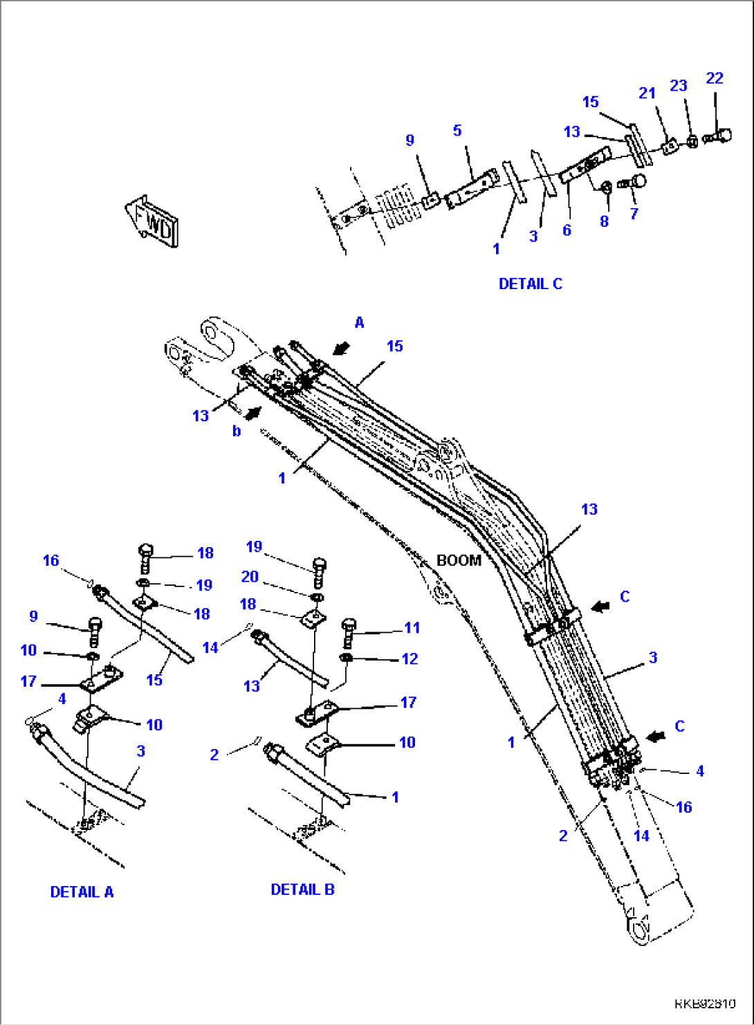 BOOM, 2-ATTACHMENT, 2-ATTACHMENT PIPING