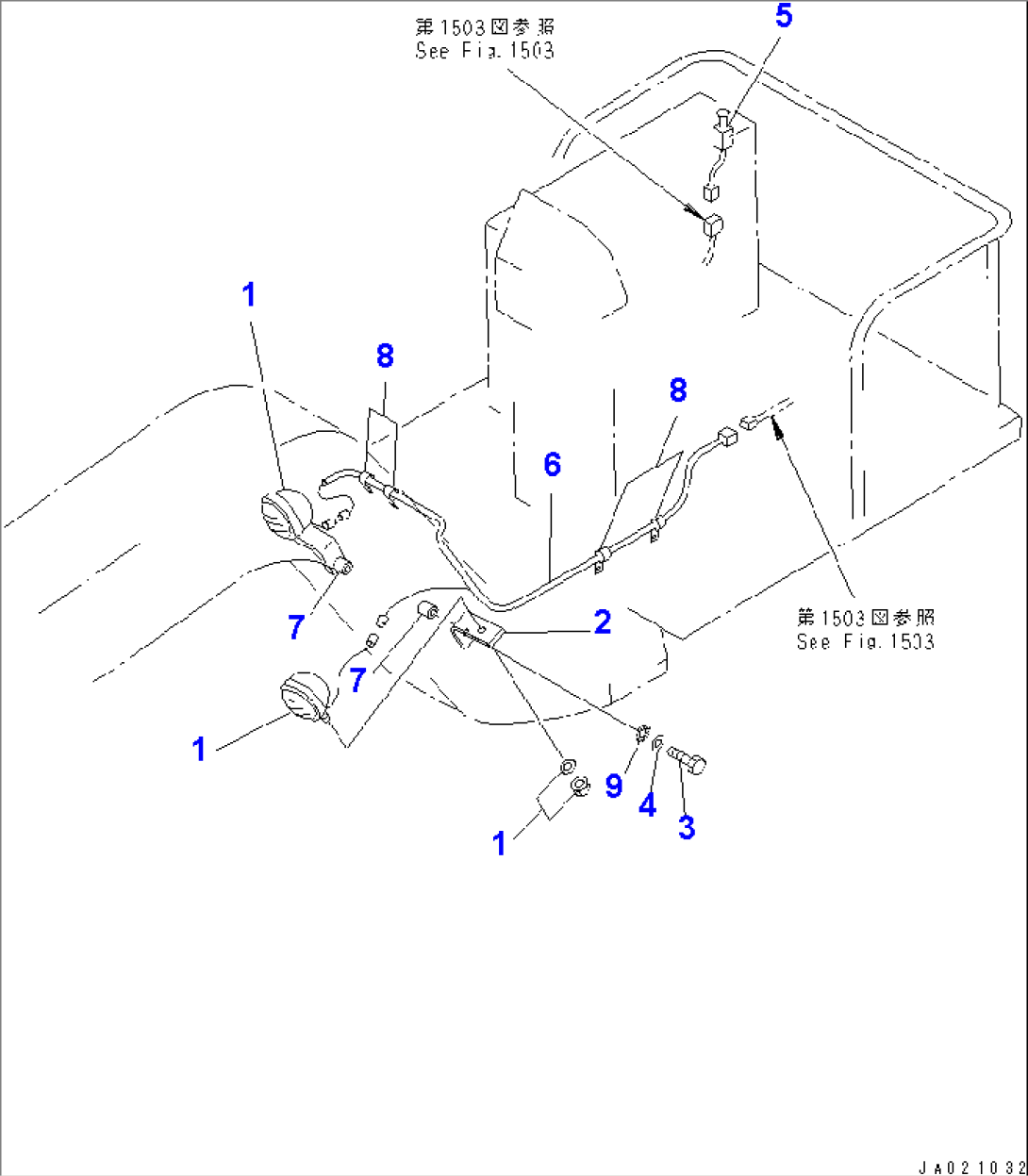 FRONT WORK LAMP(#10001-10494)