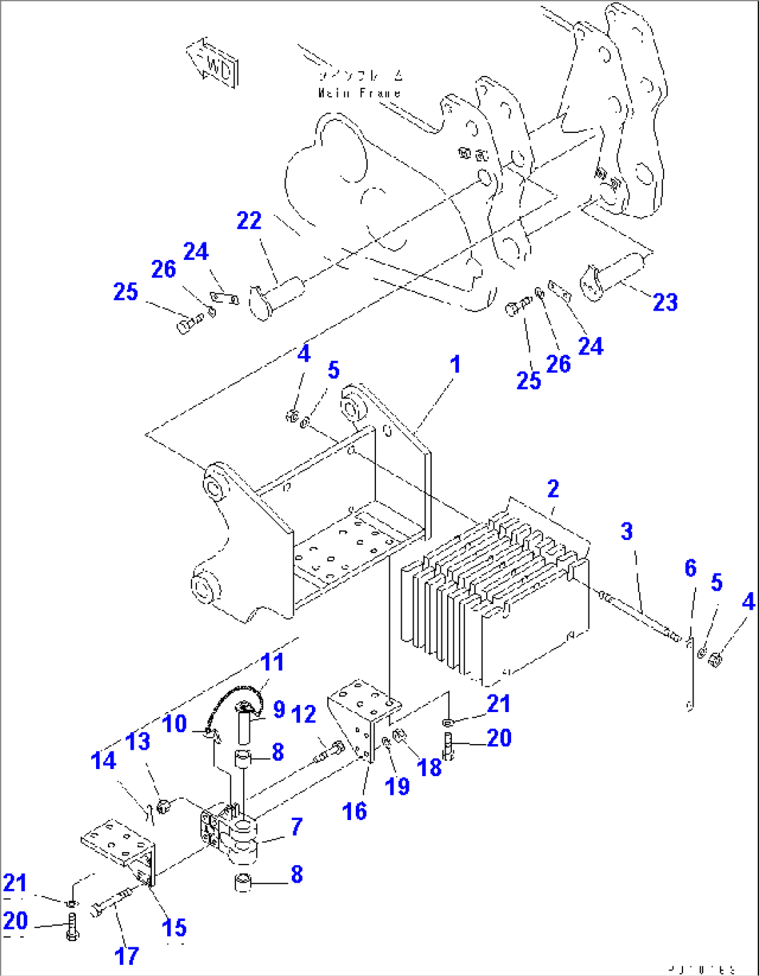 COUNTER WEIGHT AND DRAWBAR