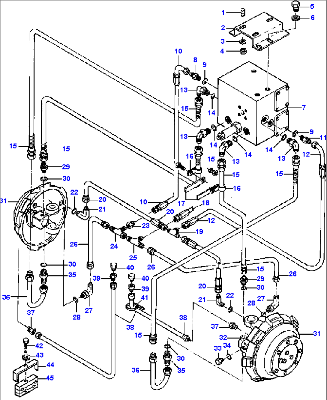 BASIC HYDRAULICS AWD - HIC VALVE TO MOTORS