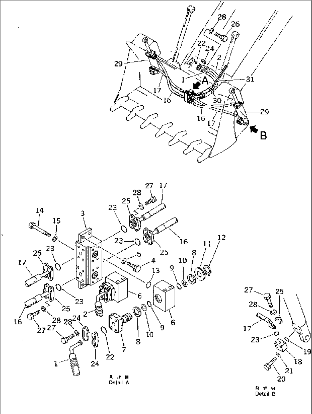 HYDRAULIC PIPING (2/2) (FOR MULTI-PURPOSE BUCKET)