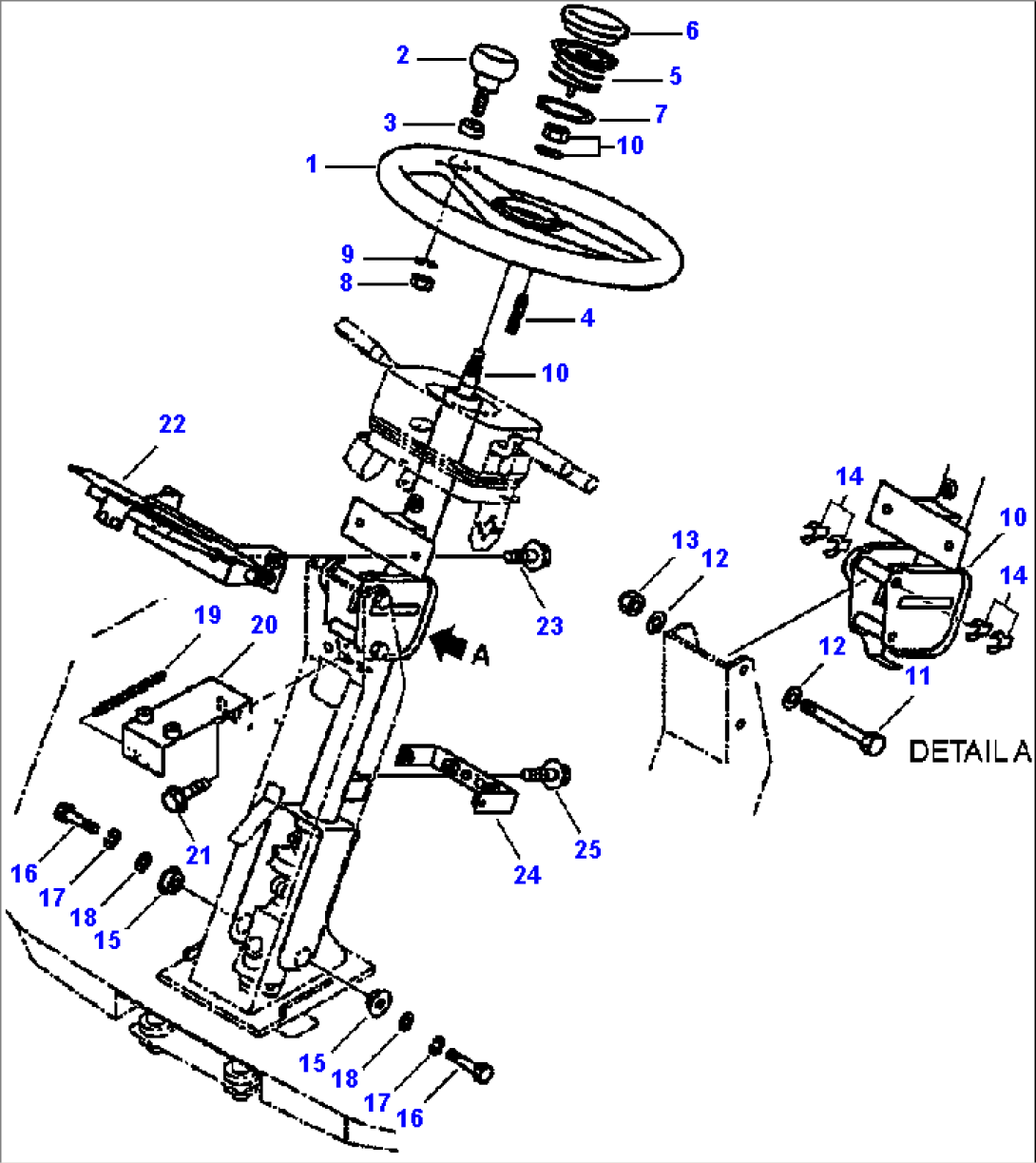 FIG. K4420-01A0 STEERING CONSOLE - STEERING WHEEL AND COLUMN MOUNTING