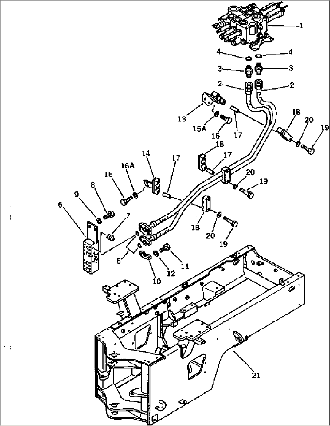 HYDRAULIC PIPING (FOR FRONT ATTACHMENT) (1/2)(#10001-19999)