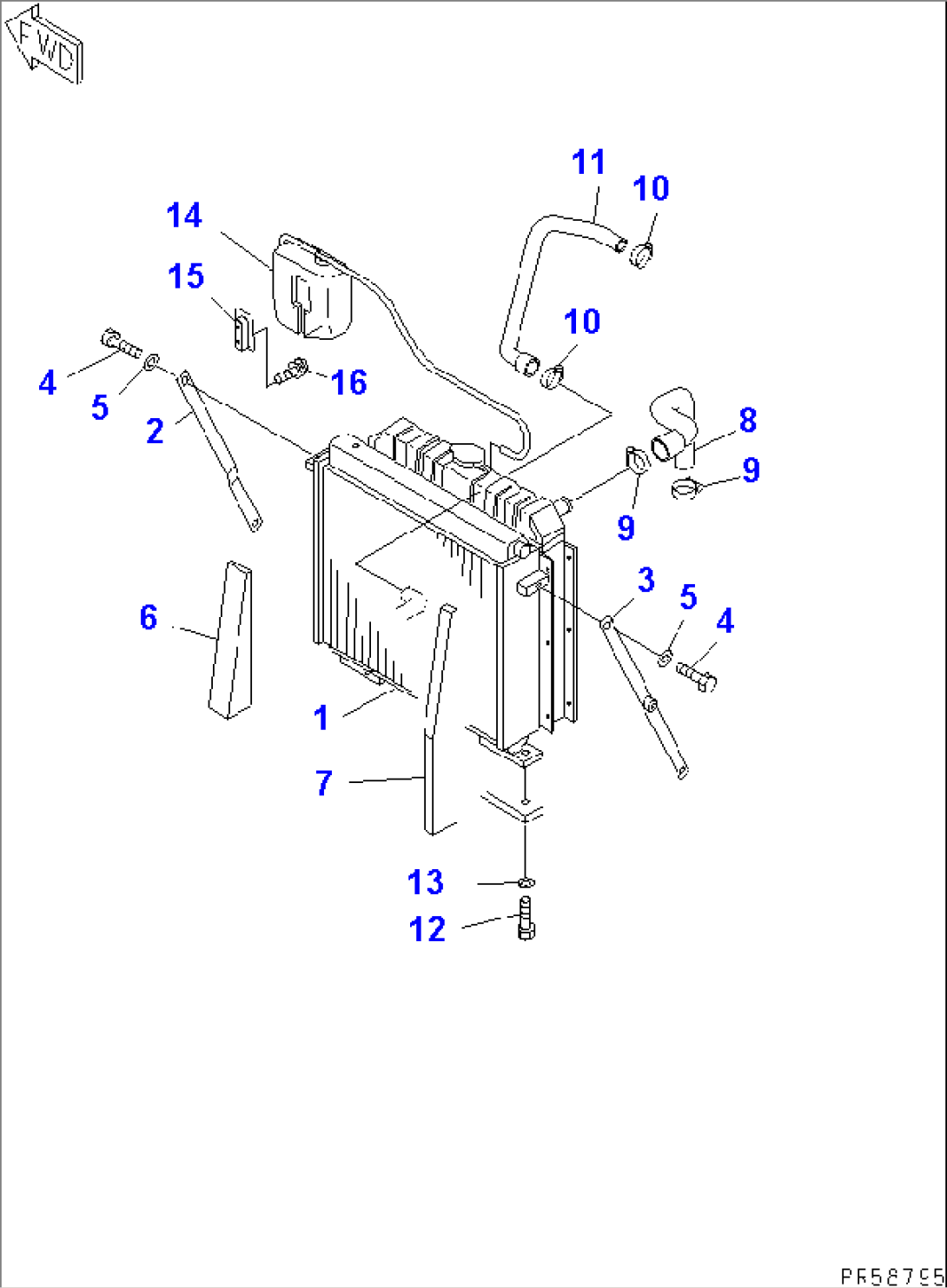 RADIATOR AND PIPING(#1101-)