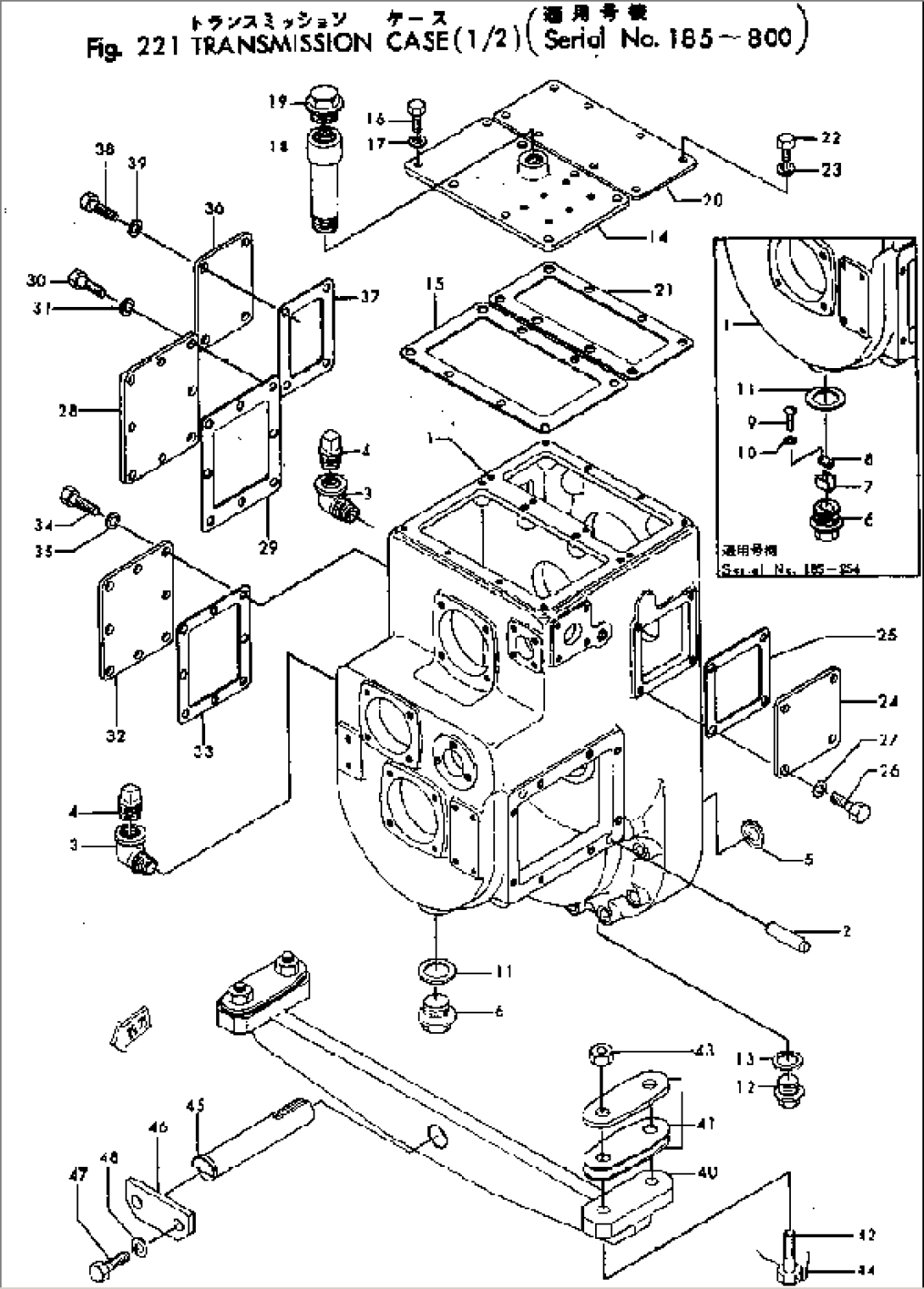 TRANSMISSION CASE (1/2)(#185-800)