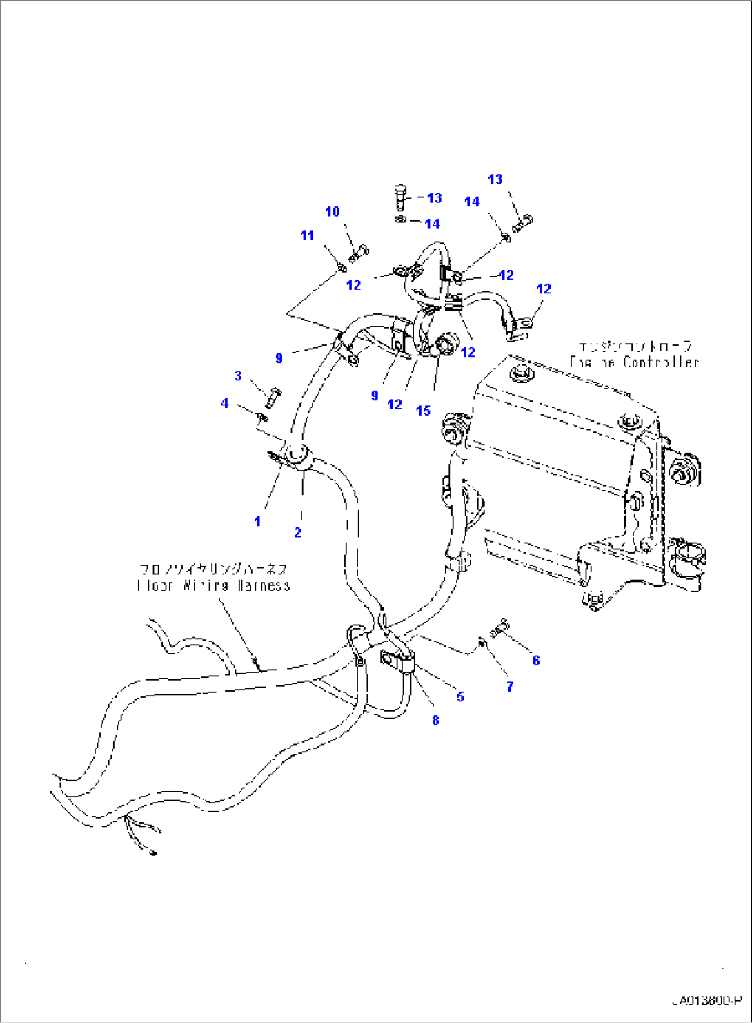 ELECTRIC WIRING HARNESS, WIRING HARNESS CLAMP, ENGINE