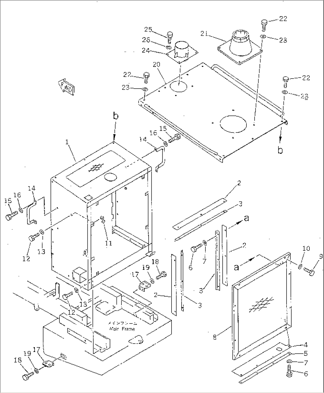 RADIATOR GUARD AND ENGINE HOOD(#12012-)