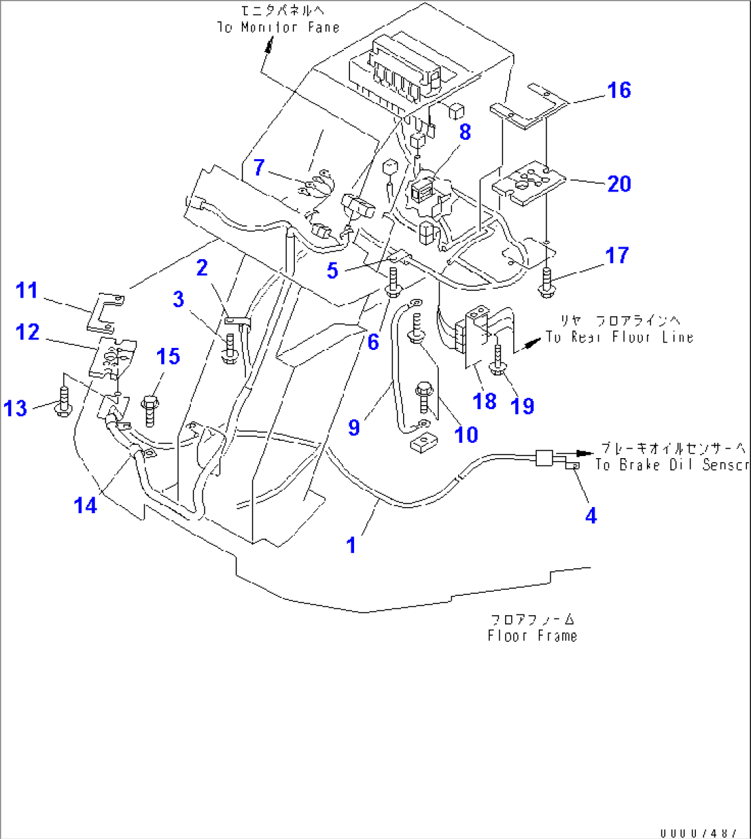 FLOOR HARNESS (FOR CANOPY OR AIR CONDITIONER)(#54095-)