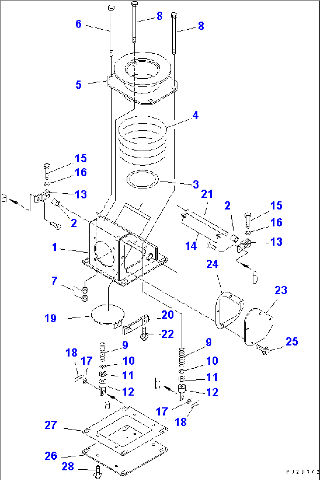 EXHAUST BOX (INNER PARTS)(#2001-)