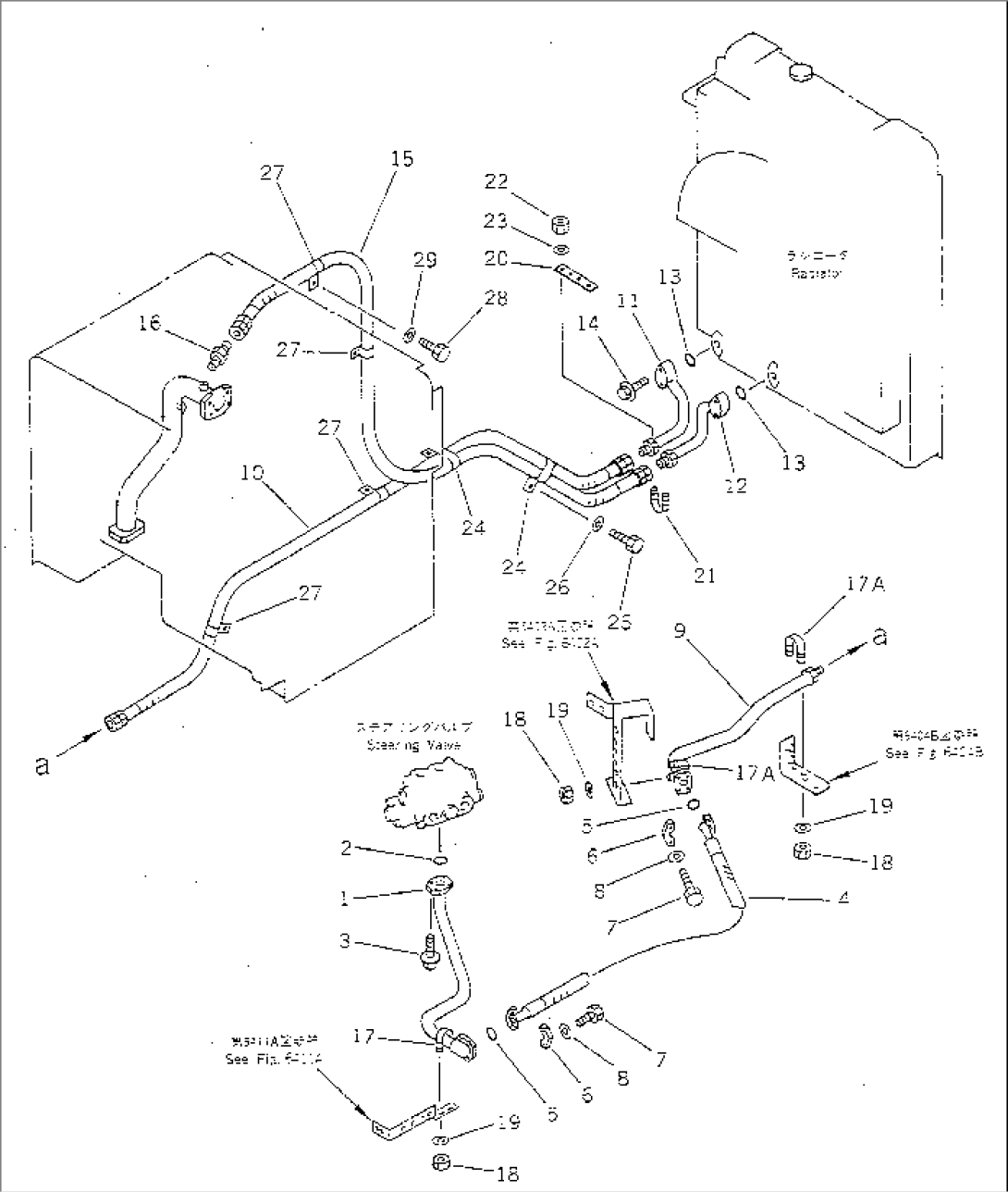 HYDRAULIC PIPING (COOLING LINE)(#20001-)