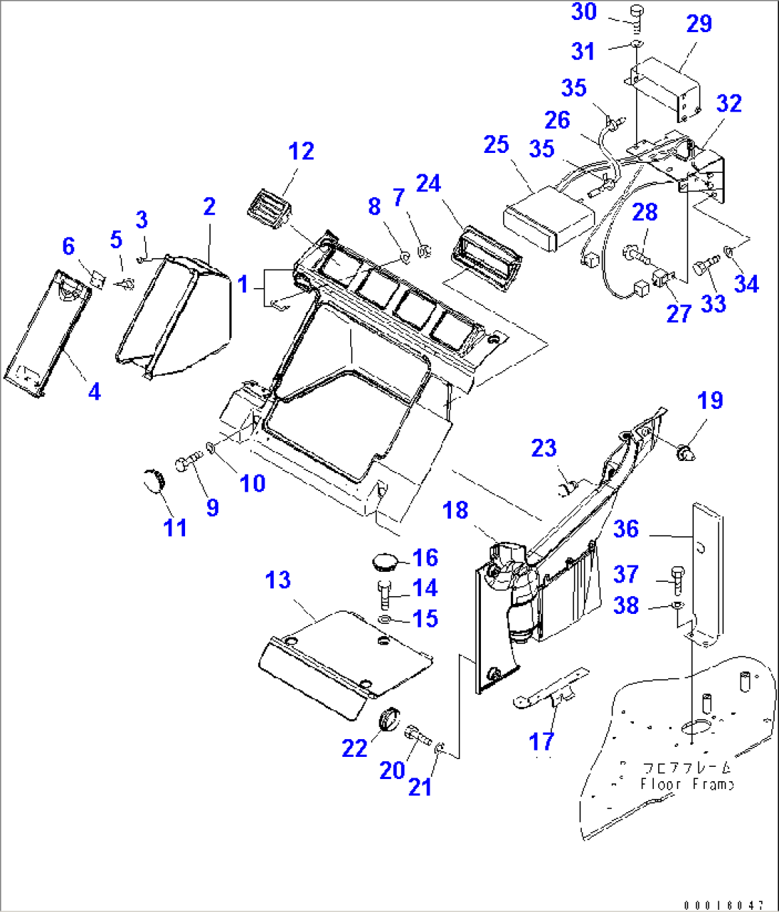SEAT REAR COVER AND RADIO