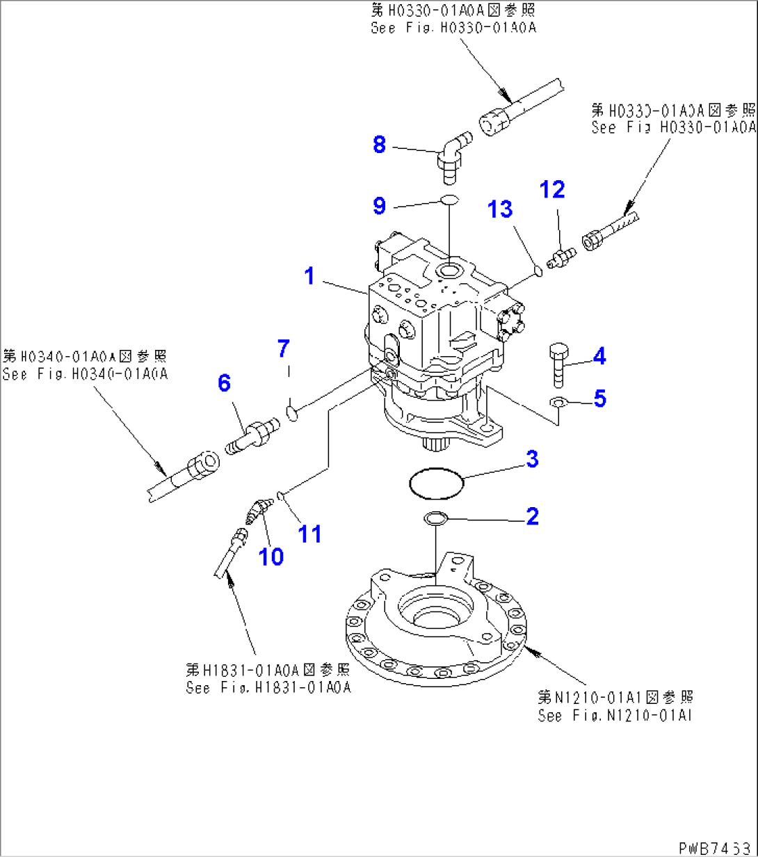 SWING MOTOR (CONNECTING PARTS)(#33001-)
