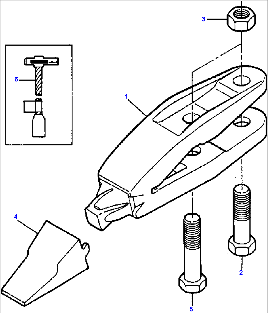 HELILOCK TYPE BUCKET TEETH - MULT-PURPOSE BUCKET
