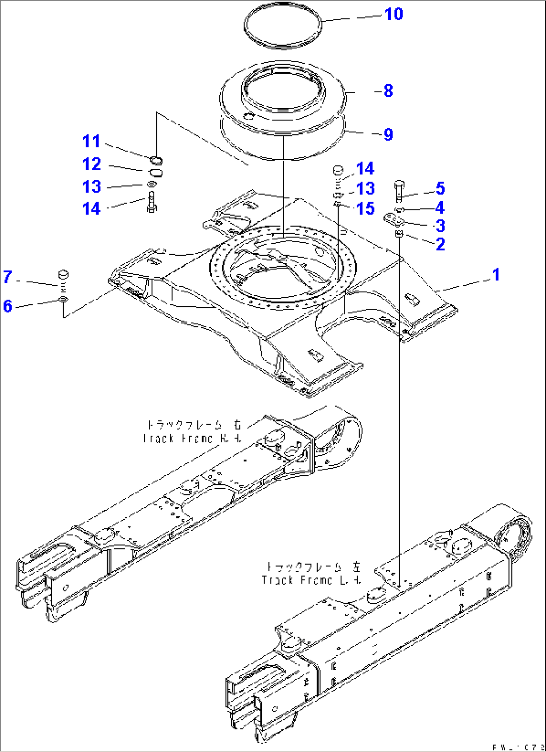 CENTER FRAME (WITH UNDER COVER)(#11064-)