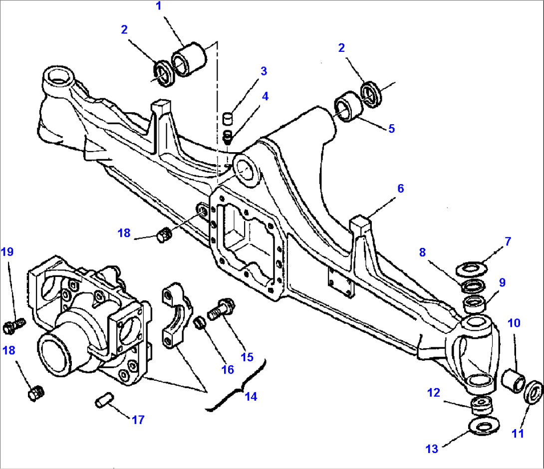 FIG. F3400-01A0 FRONT AXLE (4WD) - HOUSING