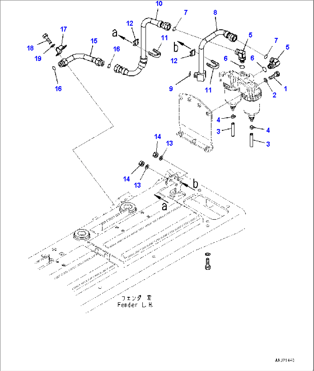 Fender, Water Separator Piping (#11609-)