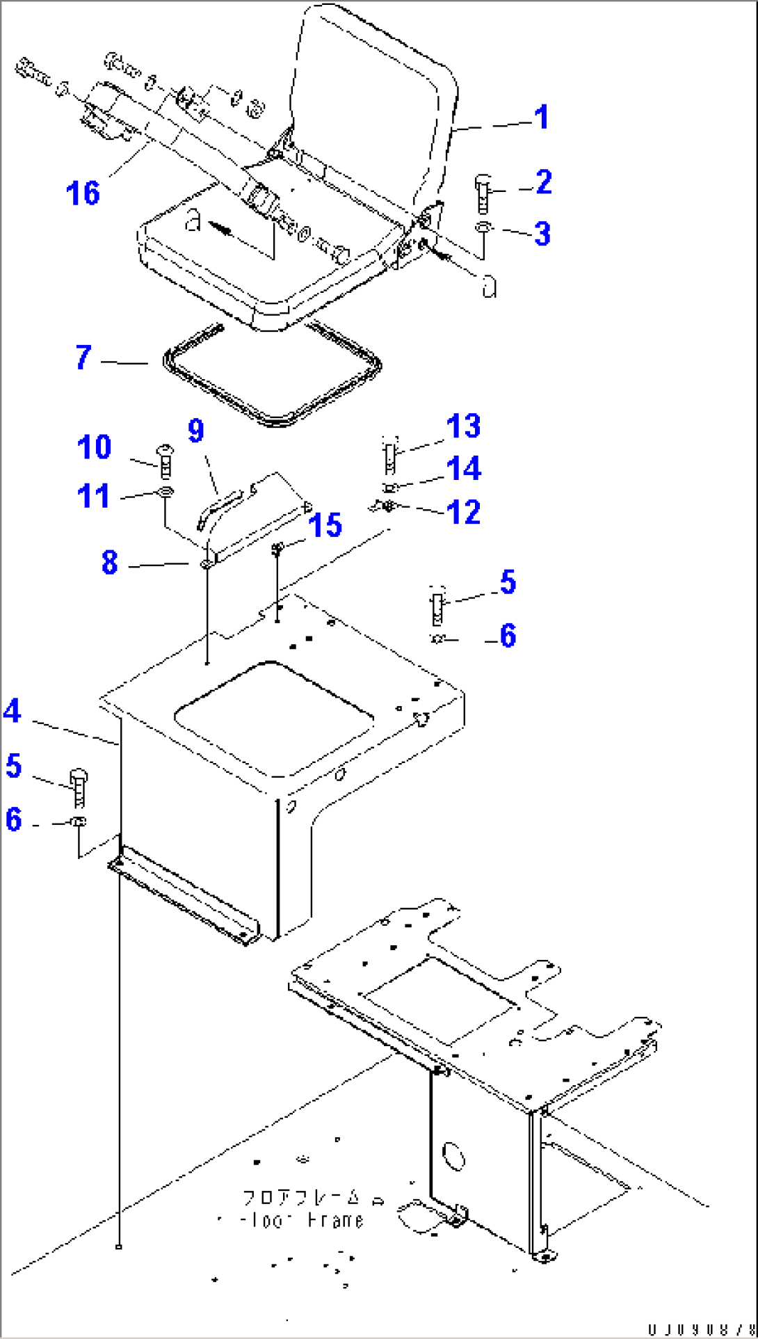 FLOOR (AUXILIARY SEAT) (50MM SEAT BELT)(#2219-)