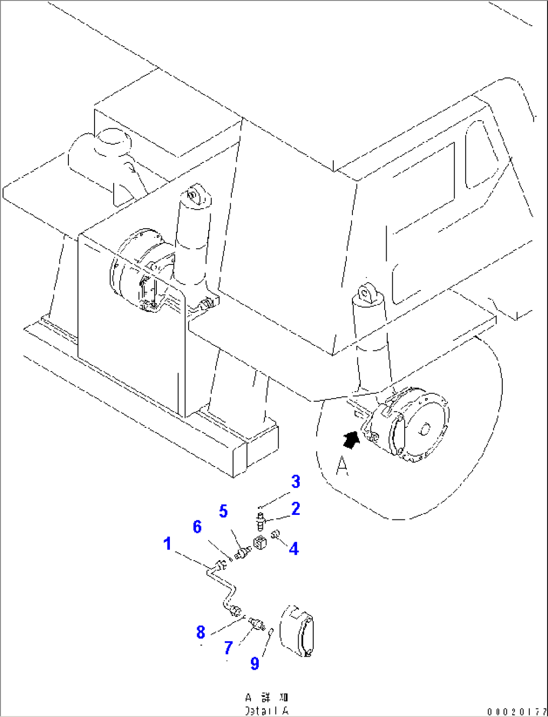 FRONT AXLE (LEFT HAND) (4/6) (BRAKE PIPING)(#1601-)