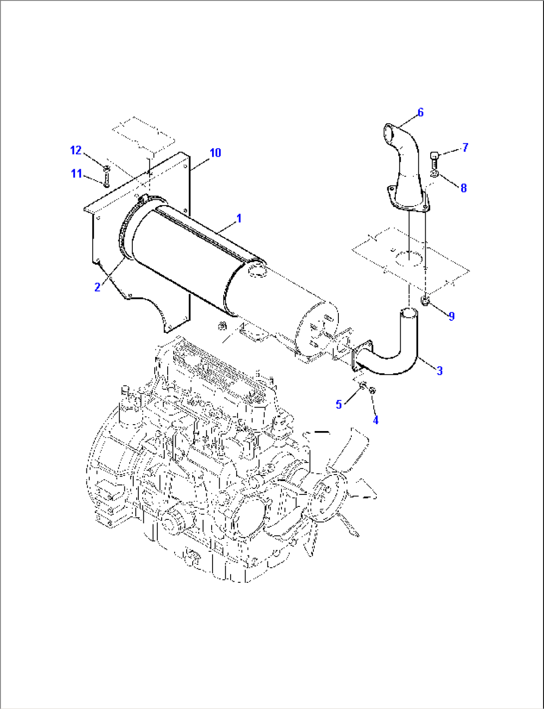 MUFFLER AND PIPING