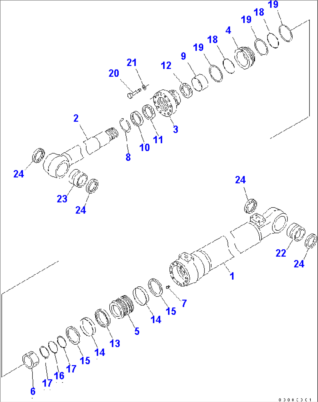 BOOM CYLINDER (FOR 1-PIECE BOOM)