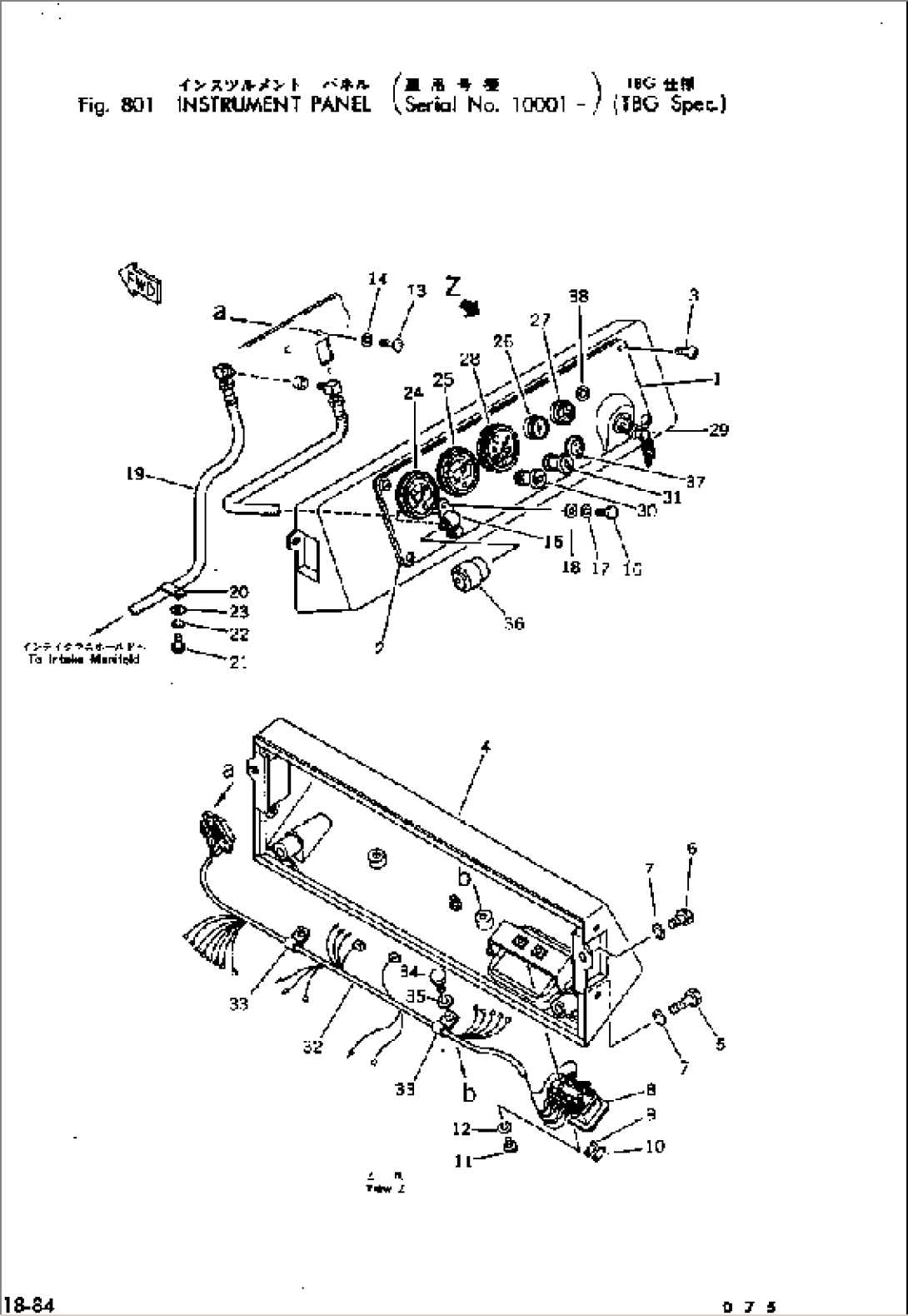 INSTRUMENT PANEL (TBG SPEC.)(#10001-)