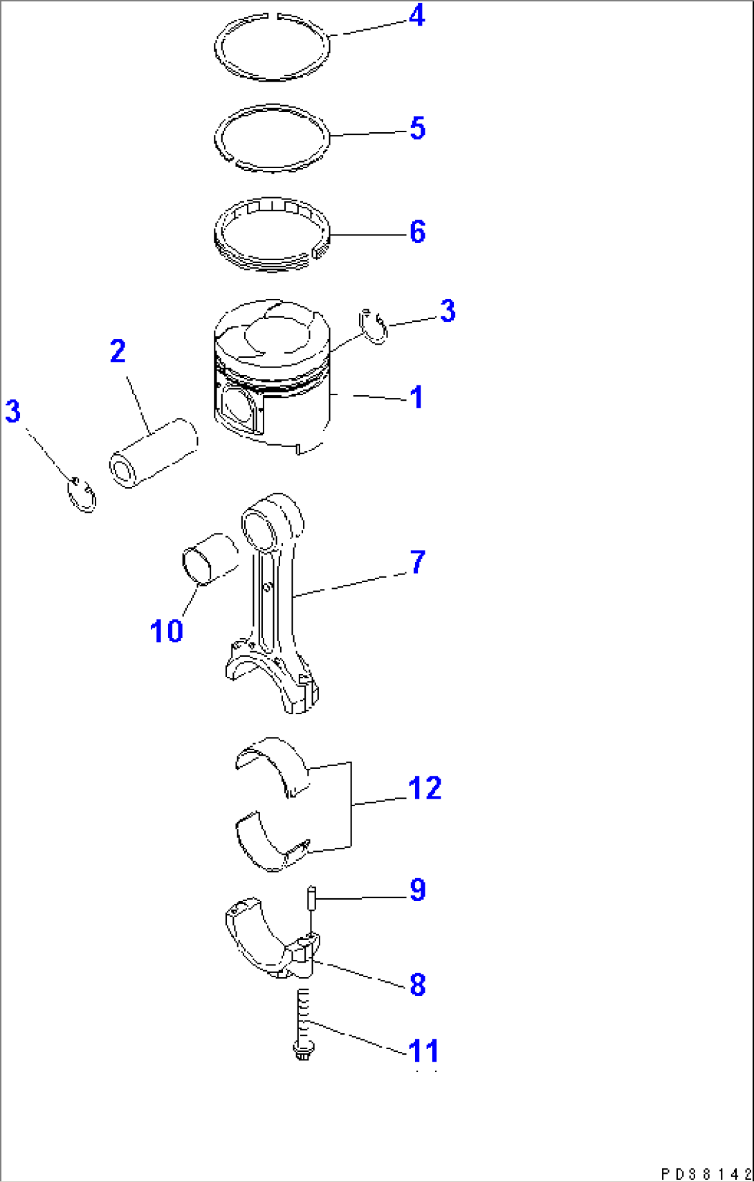 PISTON AND CONNECTING ROD