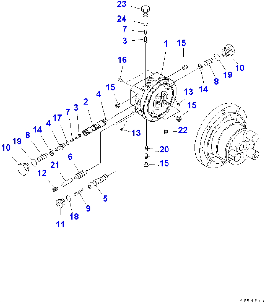 TRAVEL MOTOR (3/3) (INNER PARTS)