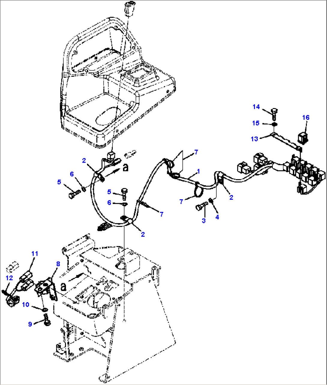 K4202-13A0 LOADER CONTROLS WIRING HARNESS (MULTI-FUNCTION LEVER)