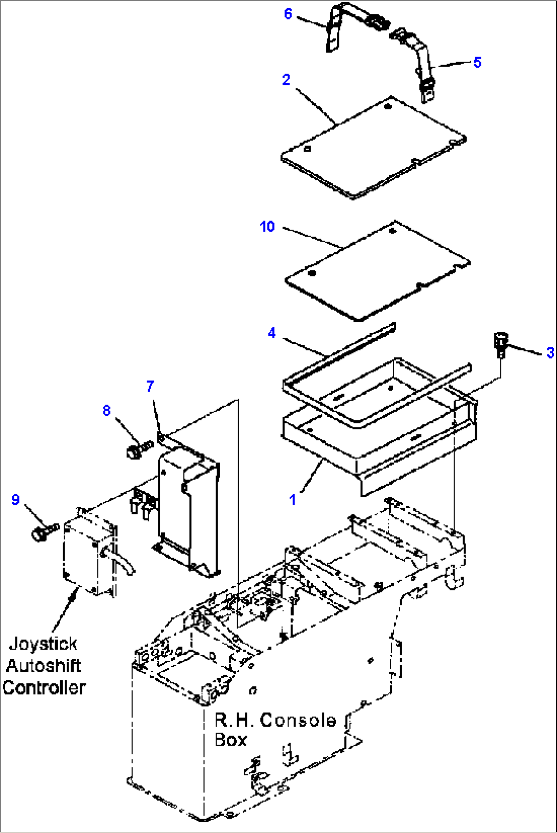 K4200-04A0 FLOOR R.H. CONSOLE BOX AND AUTOSHIFT CONTROLLER BRACKETS