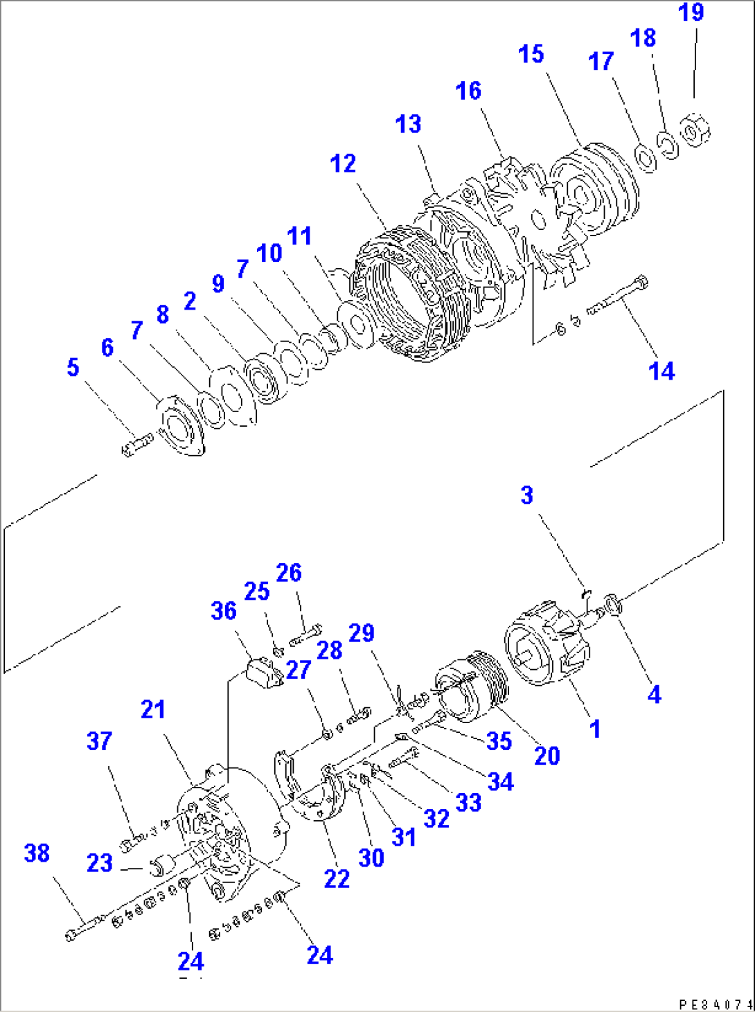 ALTERNATOR (35A) (WITH HARDENING PULLEY)