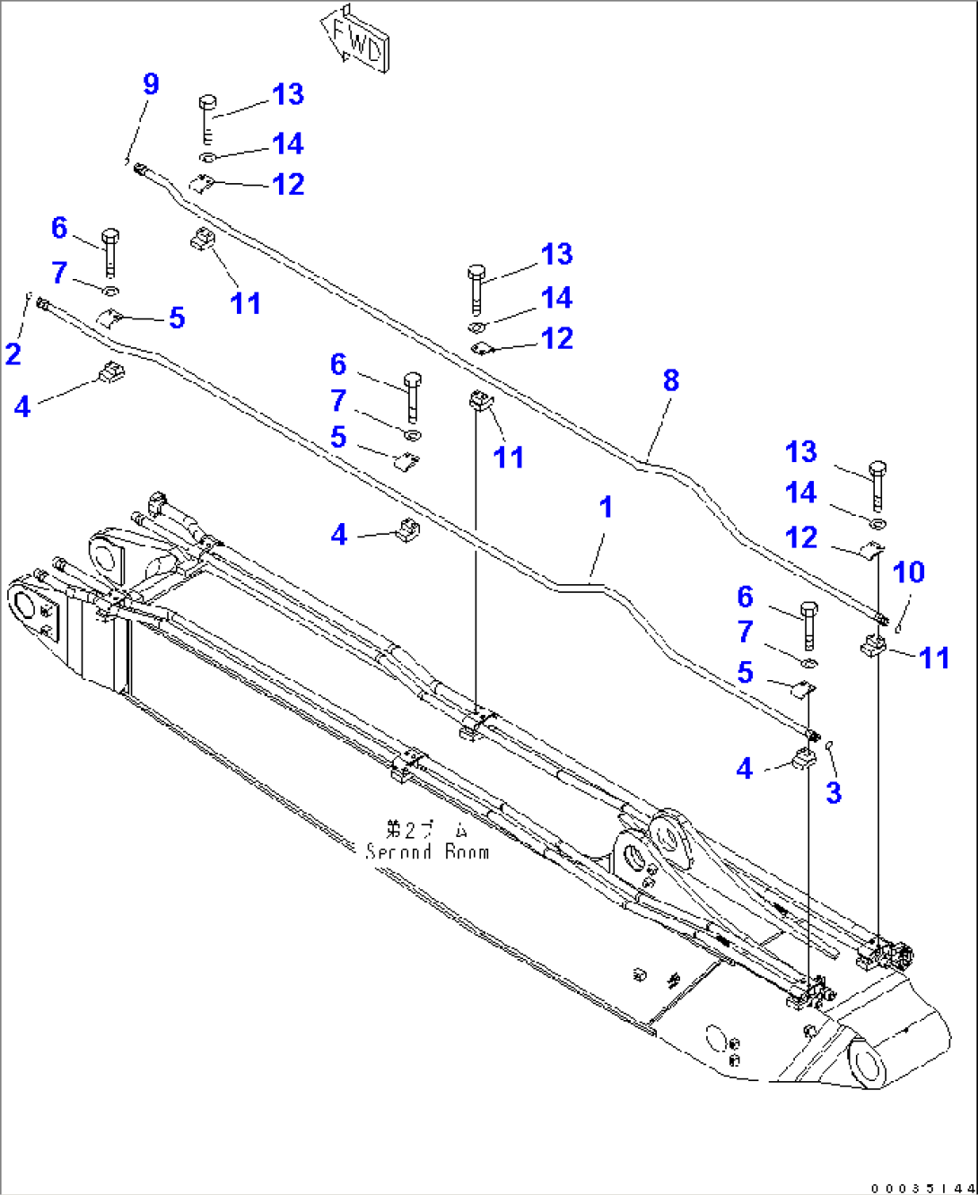 2-PIECE BOOM (2-ATTACHMENTS LINE) (2ND BOOM SIDE)