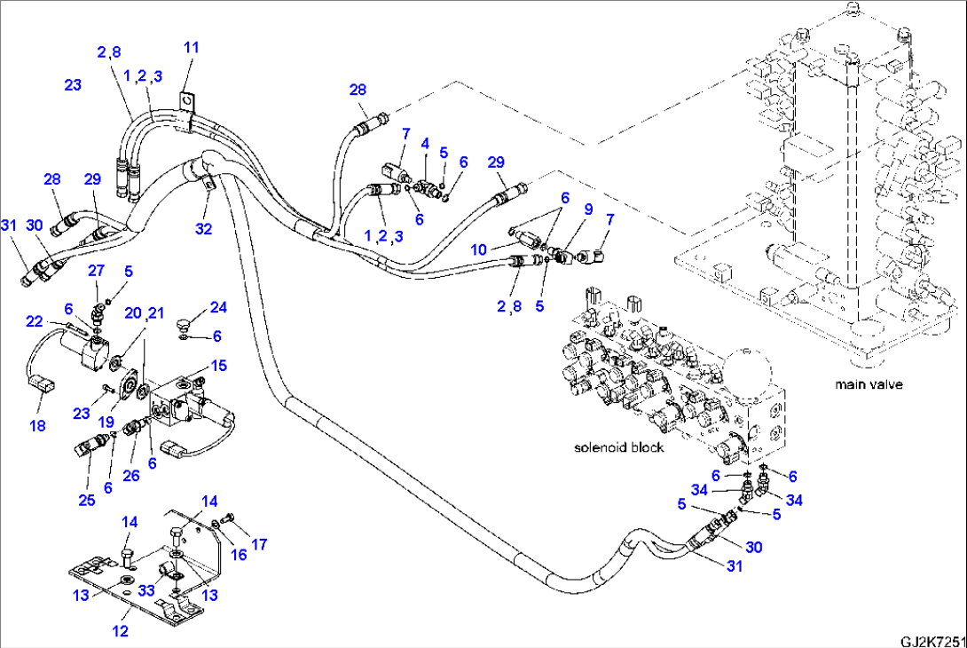 TWO-PIECE BOOM/ONE ATTACHMENT - PROP CONTROL LINE