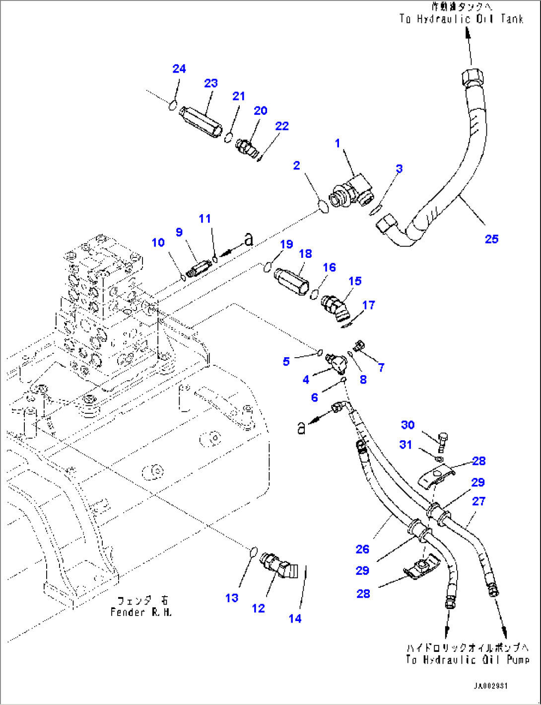 Fender Group, Hydraulic Oil Piping (#80001-)