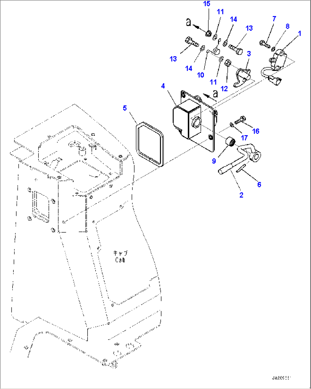 Cab, Work Equipment Lock Lever (#30001-)