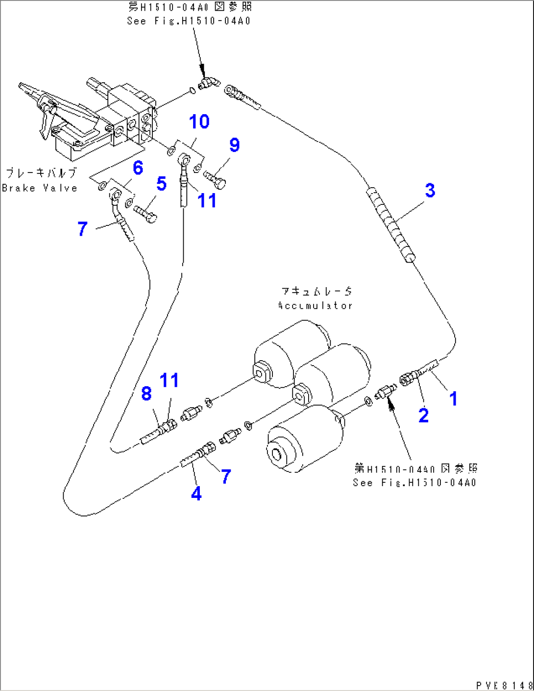 BRAKE LINE (VALVE TO ACCUMULATOR) (ITALIAN SPEC.)