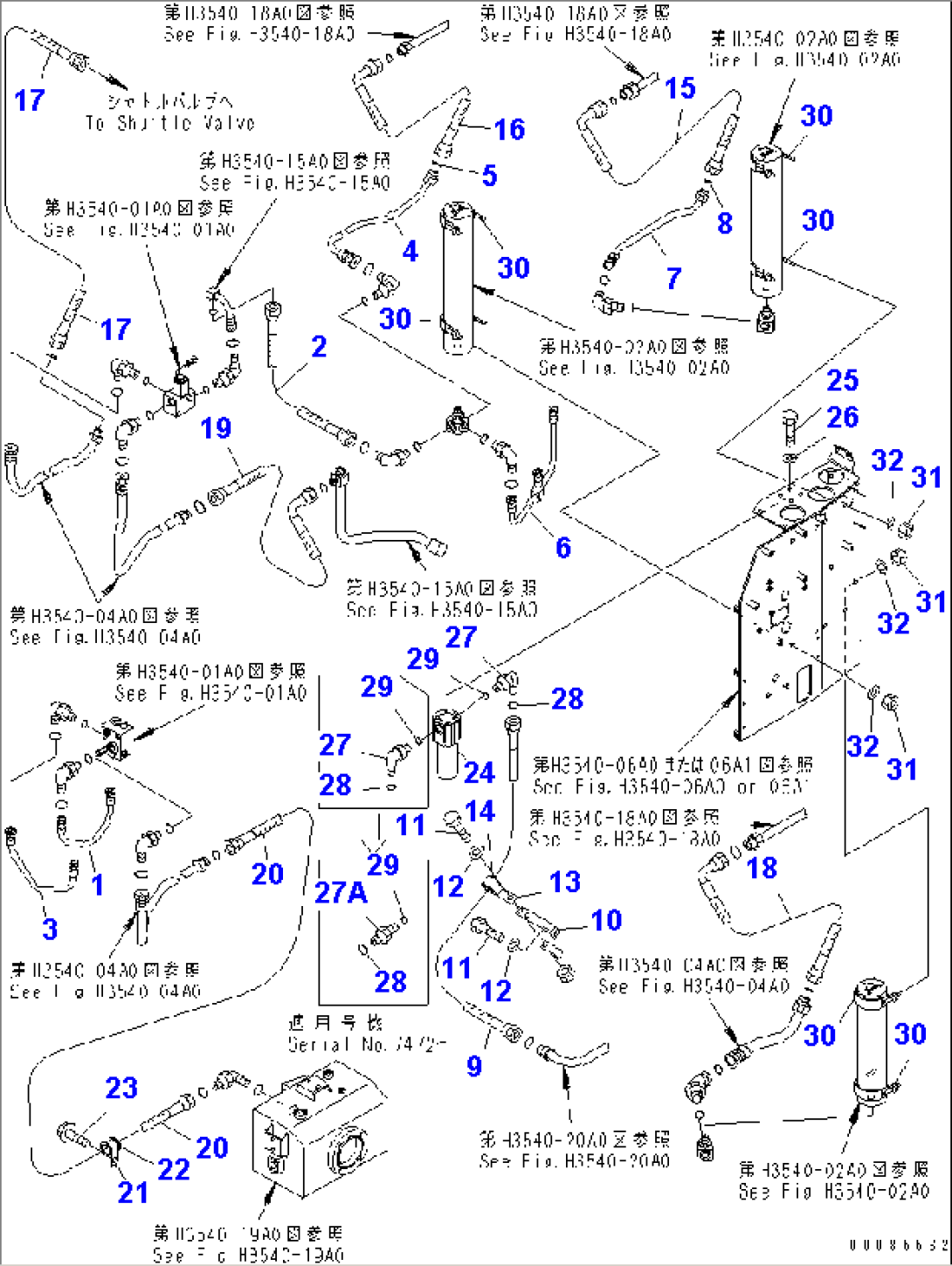 BRAKE PIPING (ACCUMULATOR LINE 3/3)(#3001-)