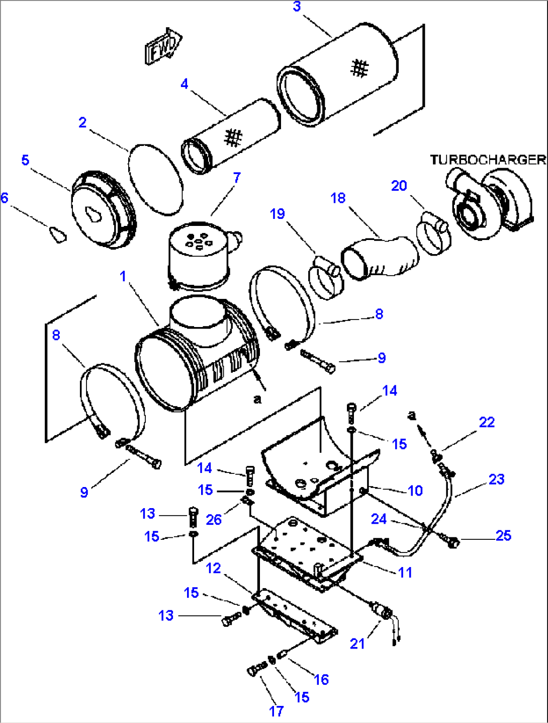 FIG. A1410-A6H5 AIR CLEANER MOUNTING